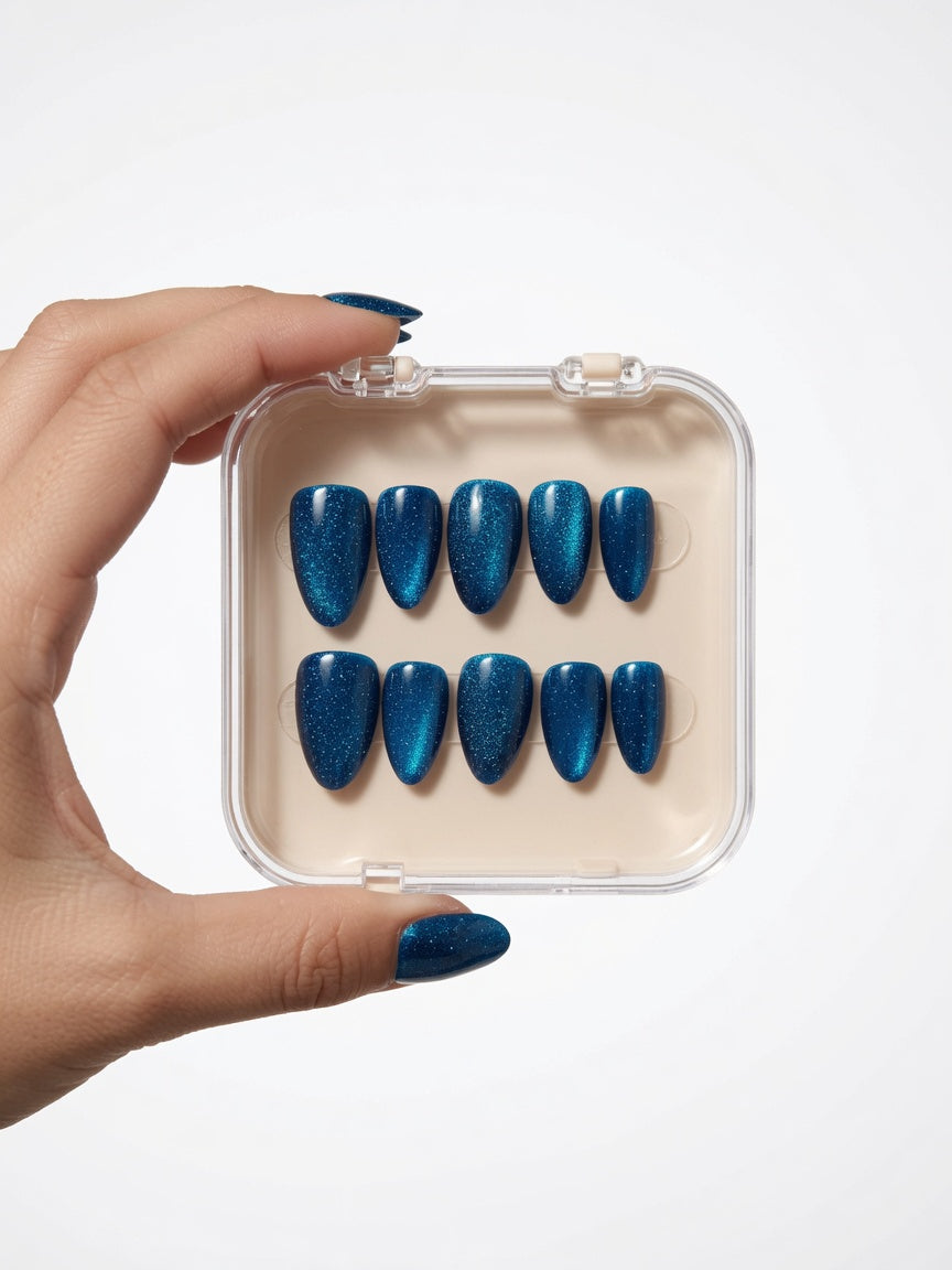 Sapphire Rush - Almond Blue Cat Eye